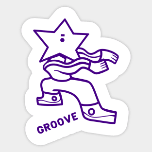 Weird Groove is the best. minimalist design for Friday vibes Sticker
